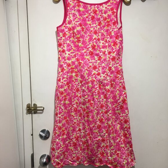 VINTAGE MICA V-BACK FLORAL PRINT DRESSES SIZE 12 - Picture 1 of 8